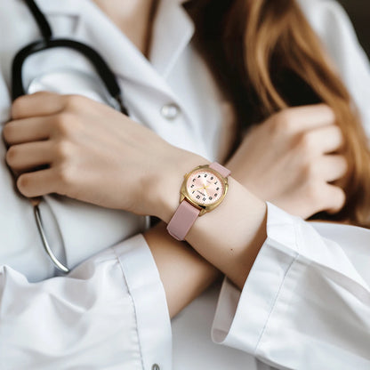 BERNY Women's Watches Nurse Watch Casual Simple Ladies Gold Quartz Watches Luminous Easy Read Waterproof Sport Women Wristwatch