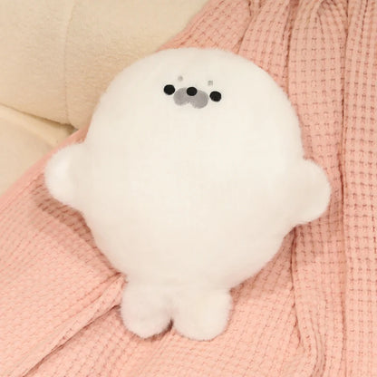 Chubby Cartoon Seal Plush Toys Cozy Soft Animal Hand Warmer Throw Pillow Office Nap Pillow Lovely Room Decor Xmas child Gift