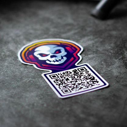 50/100pcs Custom QR Code Logo DIY Image Text Stickers Personalized Adhesive Labels for Social Media Wedding Birthday Brand Gifts