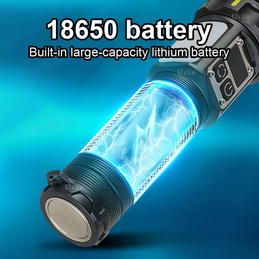 NEW 89000000LM Ultra Bright LED Flashlight Most Powerful Torch Light Rechargeable Portable Lamp With Magnet  For Camping Lantern
