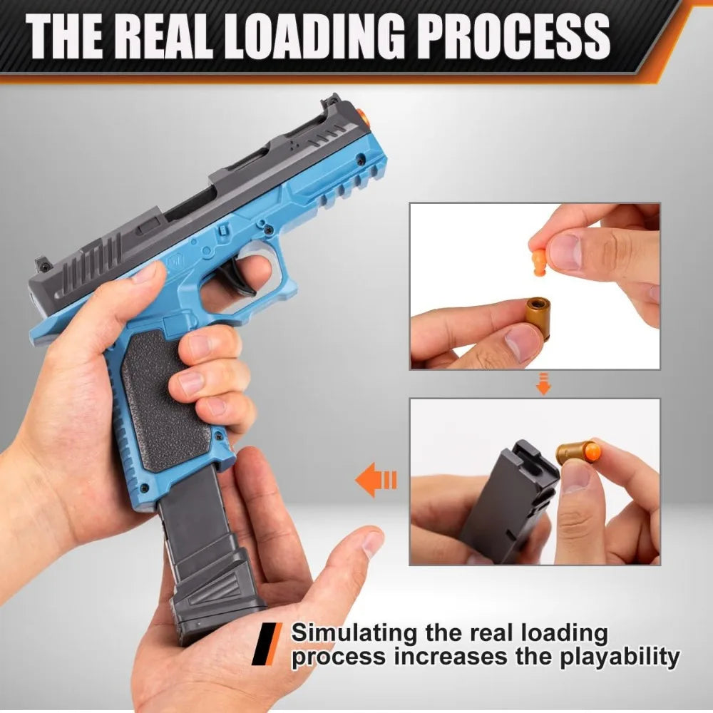 Automatic Shell Bullet Toy Gun, Educational Shooting Game Toy, Very Suitable for Outdoor Multiplayer Cooperative Games