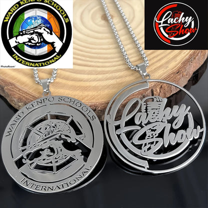 Custom Logo Necklace Personalized Men's Stainless Steel Necklace Support Personal Design  Company Logo Hypoallergenic Wholesale