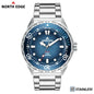 NORTH EDGE TRITON-TI Titanium Stainless Solar-Powered Diving Watch Luxury Quartz Watches For Men 300M Waterproof 180+ Day Power