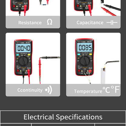 ZOYI 9999 Counts True RMS Digital Multimeter Auto Range Anti-Burn NCV AC DC Voltage Current Temperature Electrician Tester