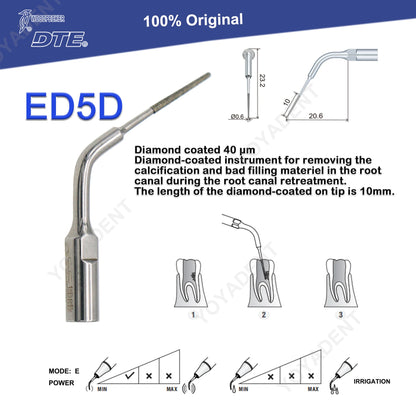 Woodpecker DTE Dental Endo Tips Ultrasonic Scaler Tips Scaling Tips ED-Series Fit NSK SATELEC Scaler Handpiece Dentistry Product