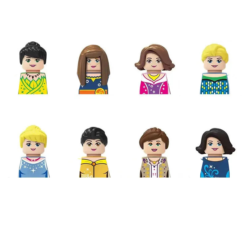 City Career 3D Building Block Dolls Toys Cartoon Character Models Mini Action Figures Educational Toys Children's Gifts