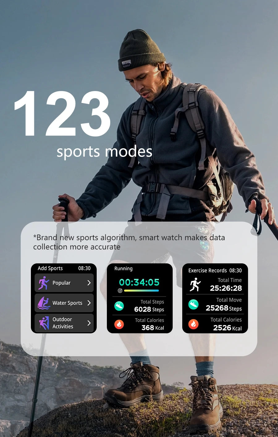 LIGE nowy wytrzymały wojskowy smartwatch z połączeniami Bluetooth dla mężczyzn 1,95" ekran HD 100+ trybów sportowych monitorowanie zdrowia Smartwatch dla Androida i iOS