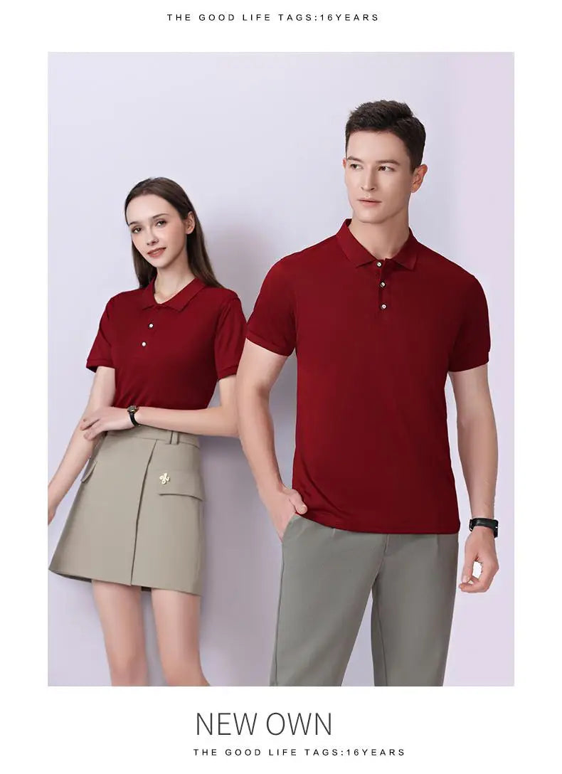 2025 Summer Causal Polo Shirt Custom Logo Printed Text Picture Brand Embroidery Personal Design Breathable Men And WomenTops