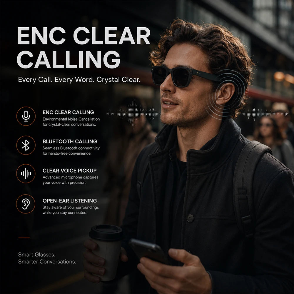 2026 New AI Smart Glasses 8MP HD Camera AI Translator Surround Sound Audio Smart Assistant 2000mAh Charging Case Smart Eyewear