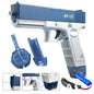 Simulated Firing and Recoil Electric Water Gun Toys Children Automatic Sensor Lights Water Pistol Summer Outdoor Beach Kids Toy