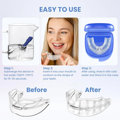 1Set Stop Snoring Anti Snore Mouthpiece Apnea Guard Bruxism Tray Sleeping Aid Mouthguard Anti Snore Sleep Adi Device Health Care