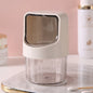 Transparent Cotton Swab Storage Box Rotating With Lid Dustproof Desktop Plastic Toothpick Organizer Jar