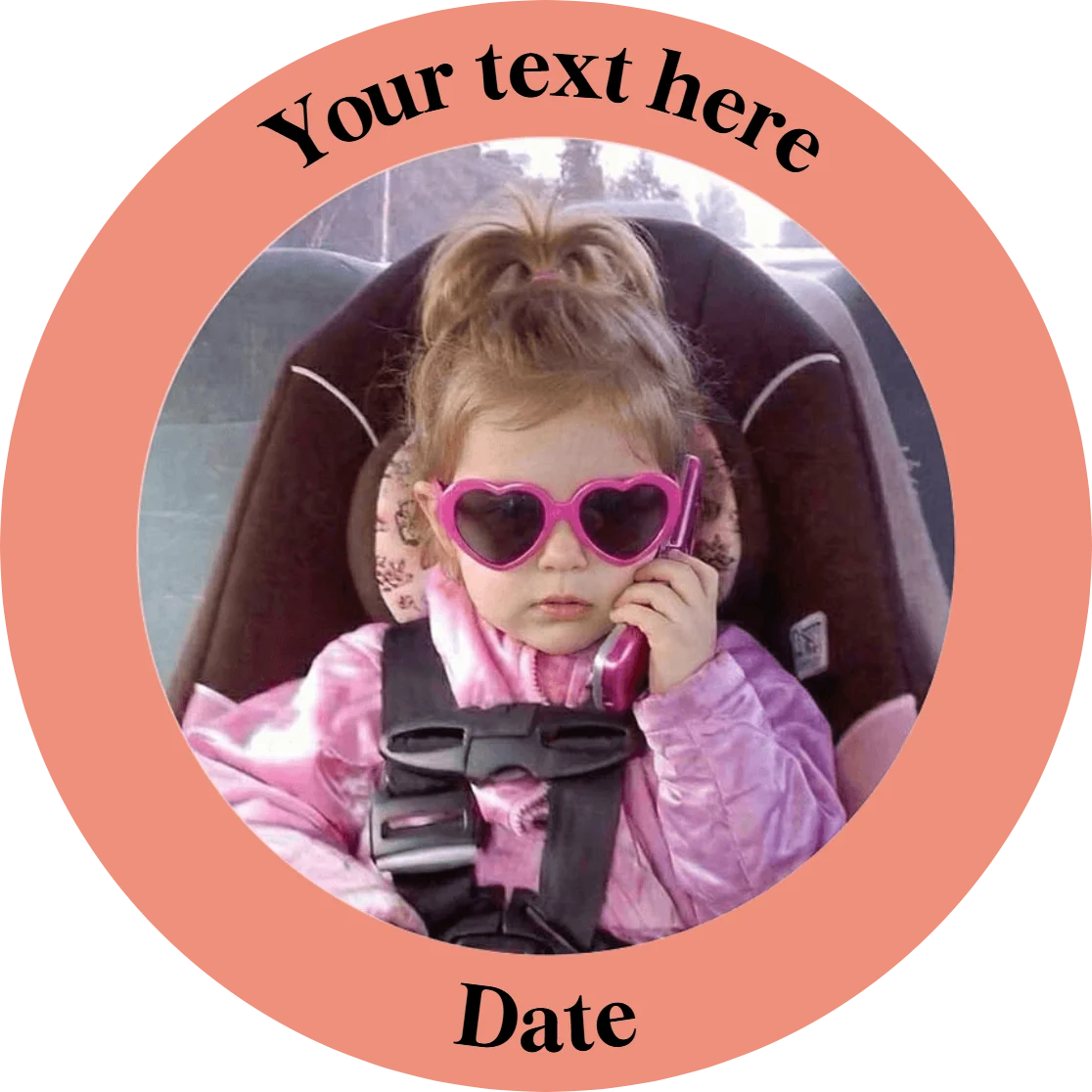 Custom Photo Stickers Personalized Waterproof Round Text Labels Custom Image Birthday Party Gift Wrapping Decor DIY Souvenir Kit