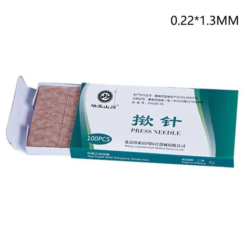 100Pcs Lifting Needle Ear Acupuncture Ear Acupuncture Massage Needle Acupuncture Pressure Needle One-time Relax Ear Paste〔DD329〕