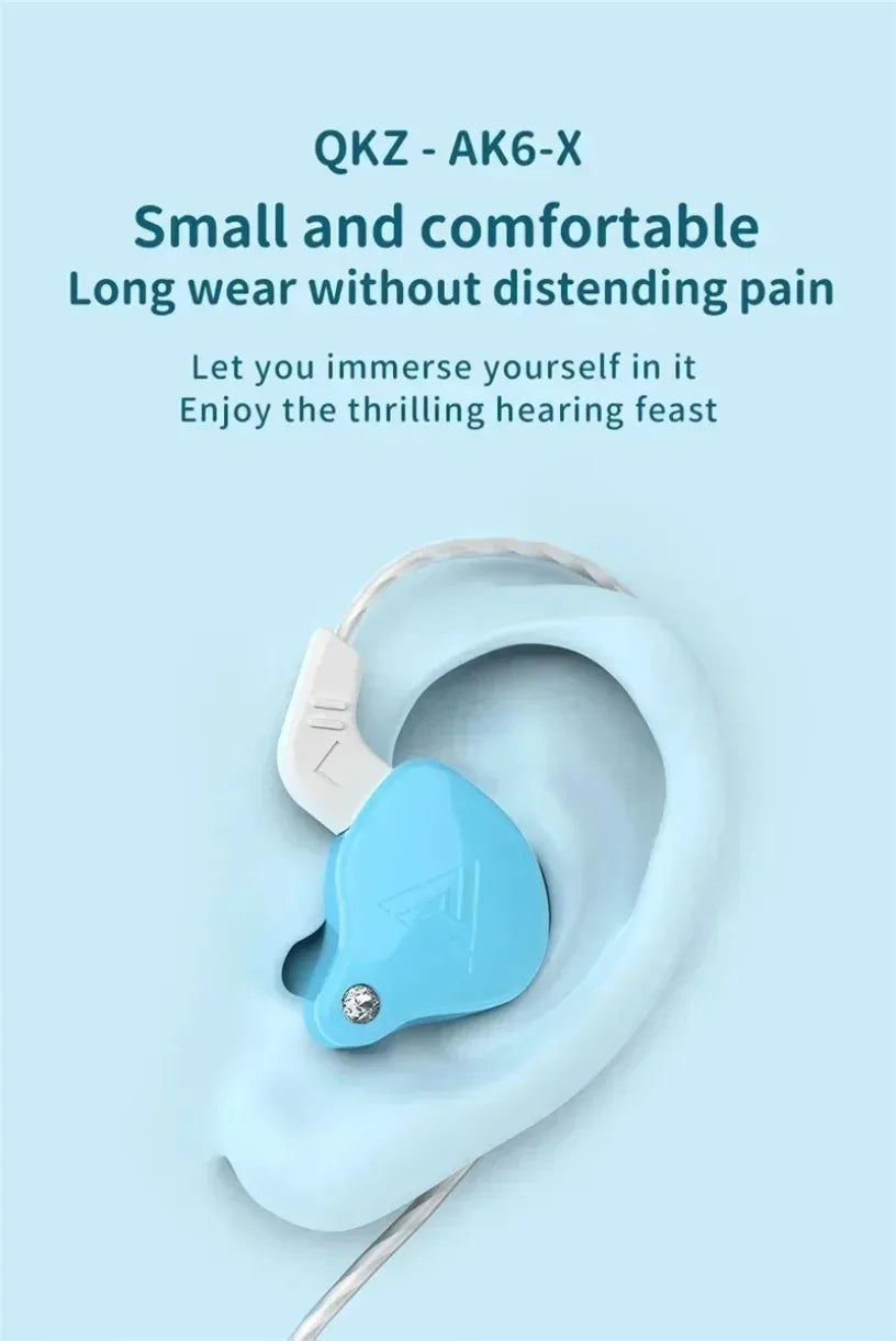 QKZ CK5 FiLe Wired Earphone Professional Gaming And Sports Noise Cancelling Headphones with Microphone HiFi Music Earphone