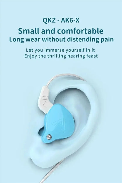 QKZ CK5 FiLe Wired Earphone Professional Gaming And Sports Noise Cancelling Headphones with Microphone HiFi Music Earphone