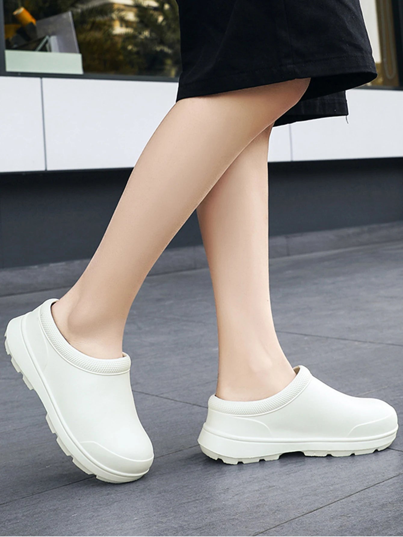 Men's New Vintage Style Casual Slip-On Shoes for Teenagers, Suitable for All Seasons, Waterproof, Ultra-Soft Eva One-Piece Molded Flat-Soled Splash-Proof Loafers, Fishing Shoes