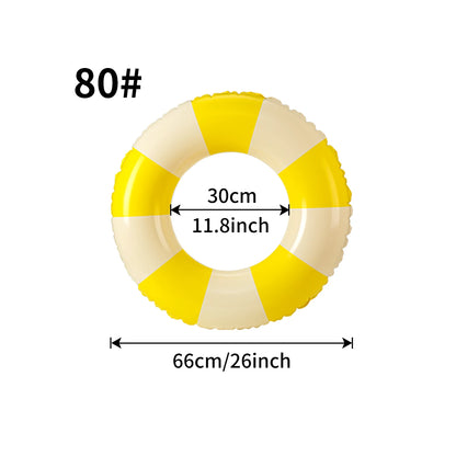 1PC Ins Style Macaron Inflatable Swimming Ring Adult Kids Thickened Pool Float Summer Pool Party Water Toy