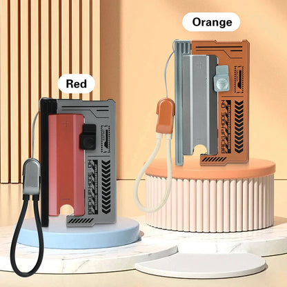 1 Section Welding Free 21700 Mobile Power Case PD 20W Fast Charging Built-In Cable Detachable Power Bank DIY Battery Box