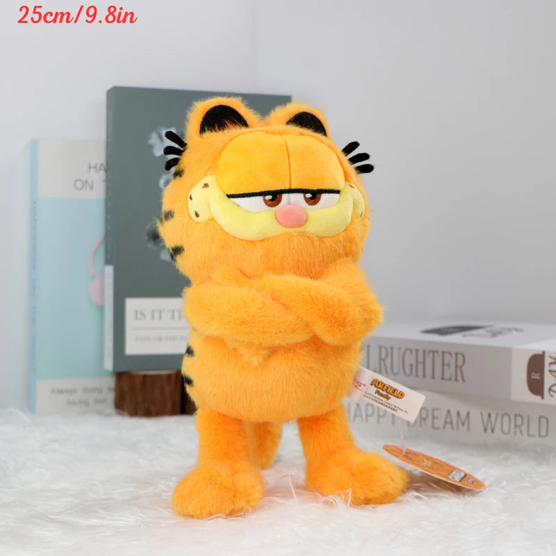 Original GARFIELD FAMILY Kawaii Soft Plush Toys Cute Cartoon Garfield Cat Odie Stuffed Animals Peluche Dolls Birthdays Gifts Kid