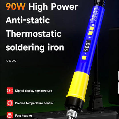 Mechanic HK-990 Thermostatic Electric Soldering Iron 90W High Power Anti-static Adjustable Portable Welding Solder Repair Tool
