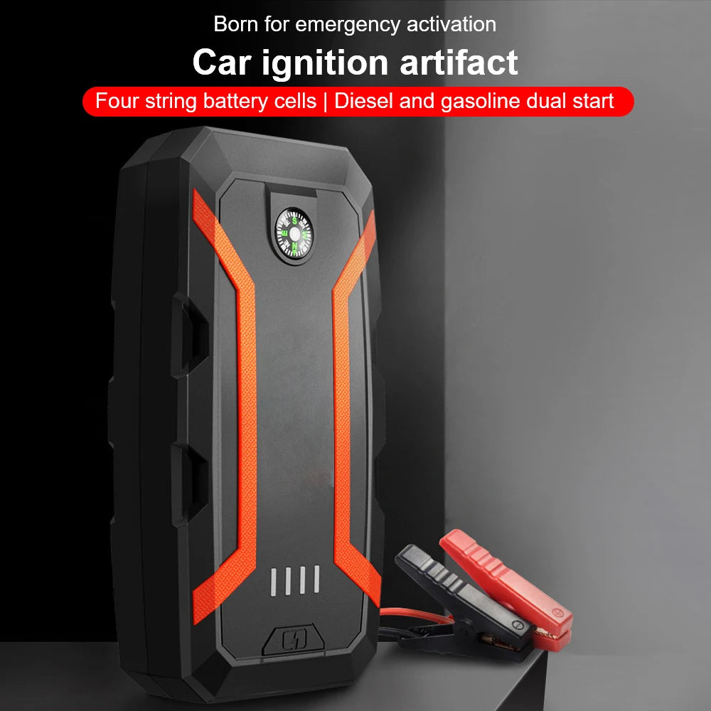 22200mWh Akumulator Rozruchowy Samochodowy Jump Starter 1000A 12V Samochody Benzynowe i Diesel Przenośna Awaryjna Ładowarka do Aktywności na Zewnątrz