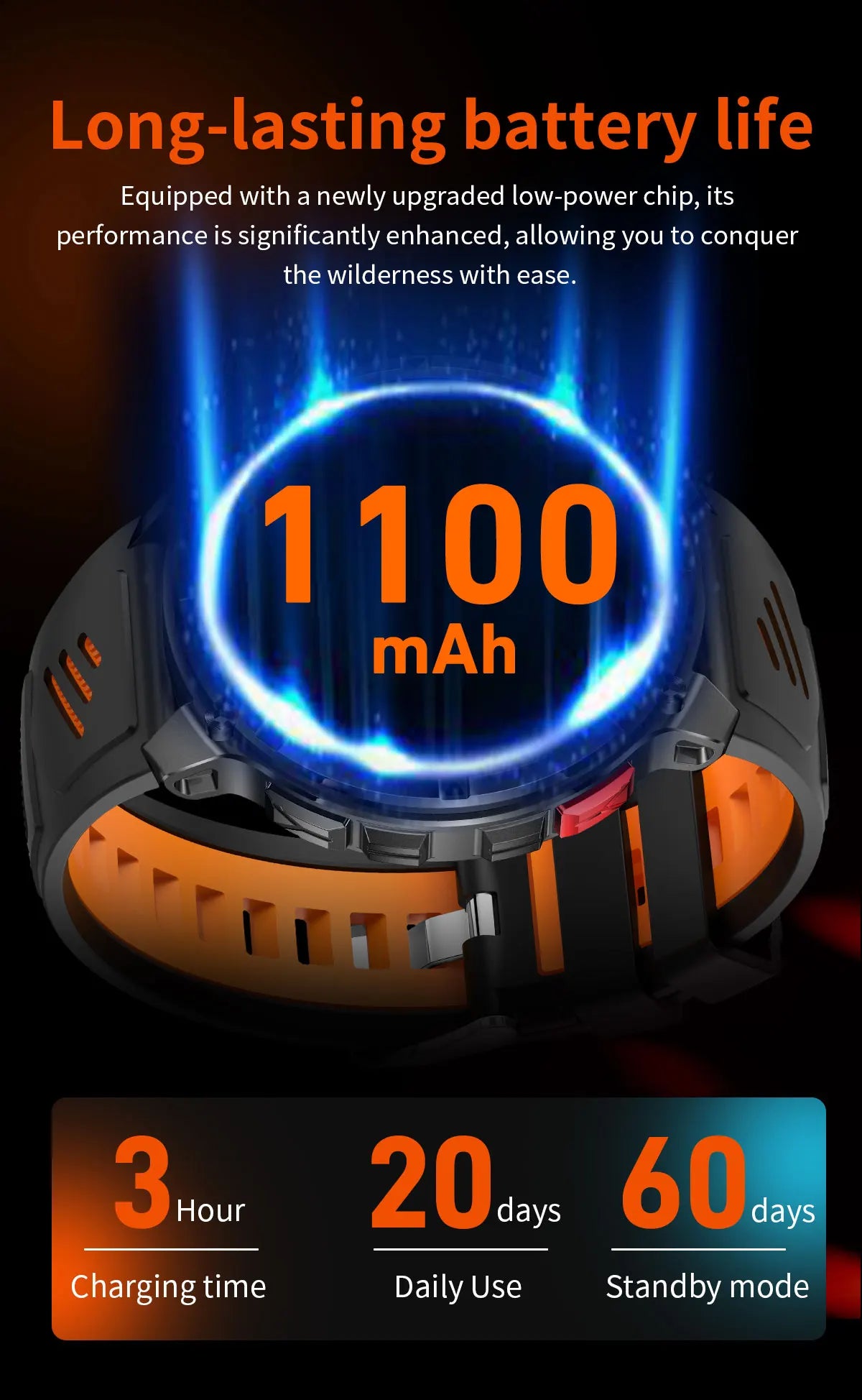 2026 New T-REX3 1100mAh Battery SmartWatch 10ATM Waterproof Compass Altitude HD Bluetooth call Sports Flashlight Smart Watch Men