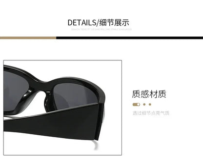 New Y2K Silver Sunglasses Out Future Sense Of Technology Hot Girls Net Red Sun Glasses Women Glasses Trendy Men UV Eyewear