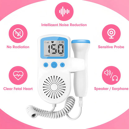 Forehead Fever Temperature Digital LCD Infrared Thermometer Medical Non-contact or 3.0MHz Doppler Fetal Heart Rate Monitor