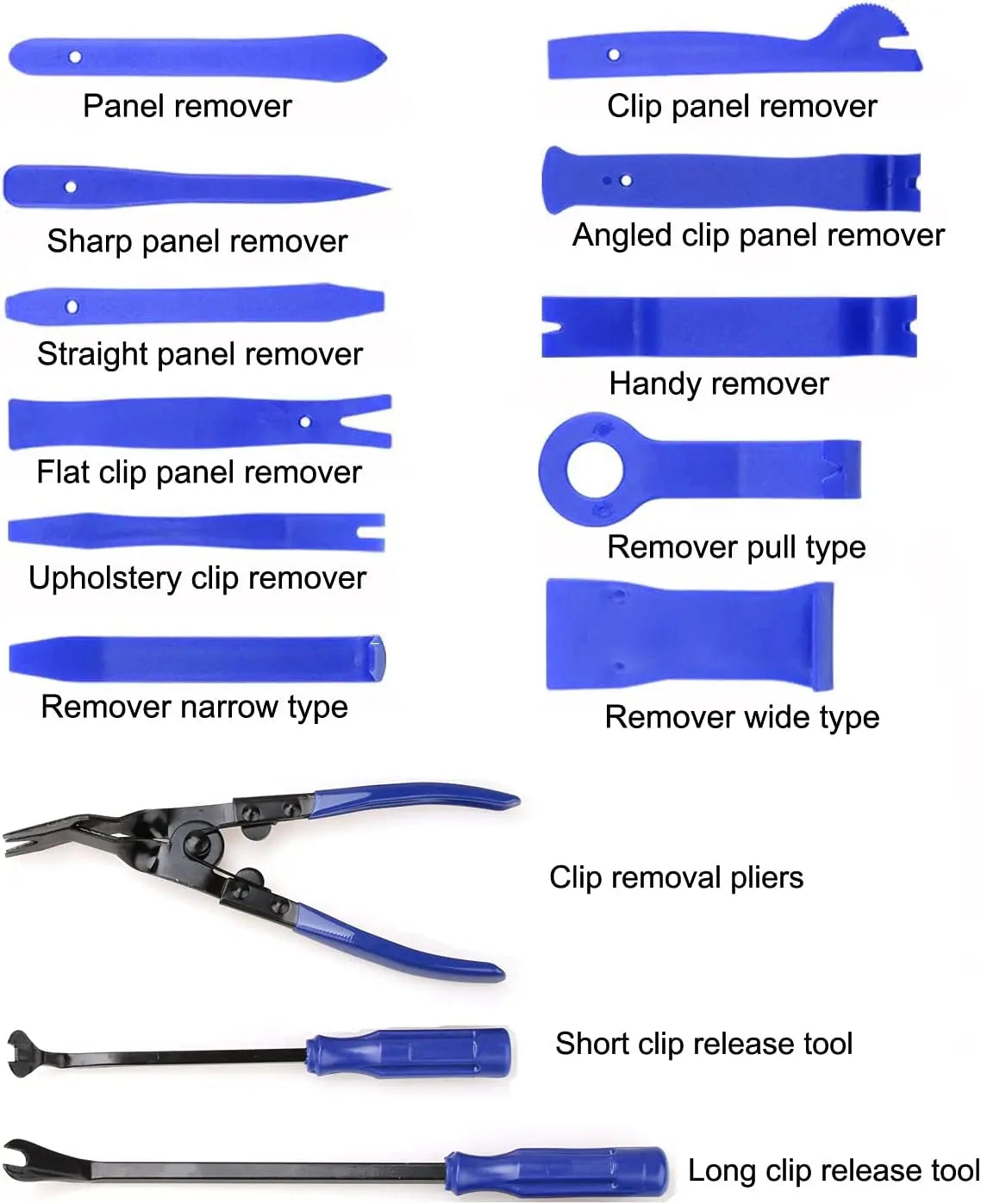 Car Trim Removal Tool Set for Car Audio Dash Door Panel Window Molding Auto Clip Pliers Fastener Remover Pry Tool Kit