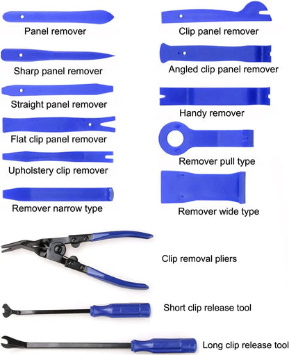 Car Trim Removal Tool Set for Car Audio Dash Door Panel Window Molding Auto Clip Pliers Fastener Remover Pry Tool Kit