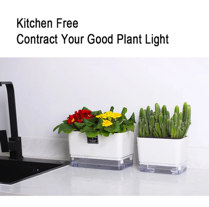 New Self Watering Plant Pot Magnetic Plastic Self-absorbent Cotton Rope Flowerpot For Double-deck Lazy Plant Pot Garden Supplies