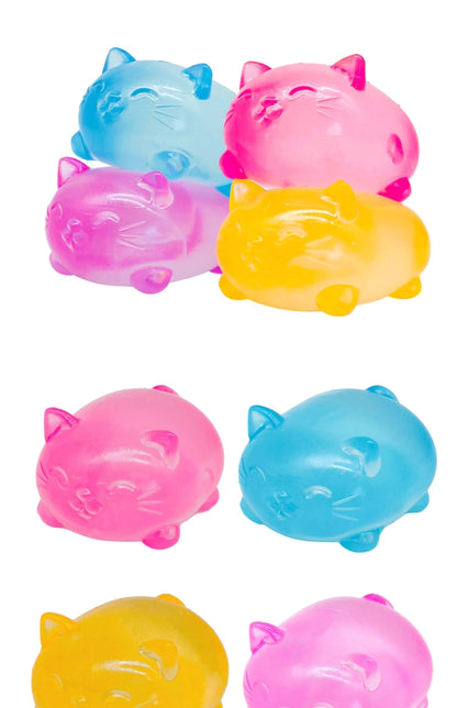 1Pc Mini Cute Cat Maltose Decompression Toy Non Stick Odorless Non-toxic Fun Toy Pressure Relief Tool For Adults and Students