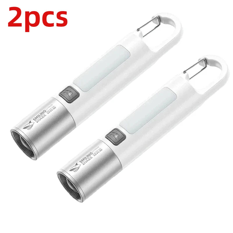Outdoor Strong Lights Flashlight Camping Emergency Household High Brightness Multifunctional Rechargeable With Side Light