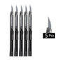 DELI 1/3/5/10Pcs Utility Knife Stainless Steel Paper Cut Box Cutter Tools Kit Retractable Anti-Slip Blades Unboxing Knife