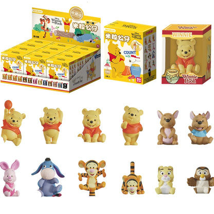 Jandoon Original Winnie the Pooh Blind Box Doll Winnie Rice Grain Tigger PIGLET EEYORE Mini Action Figure Model Toy Collection