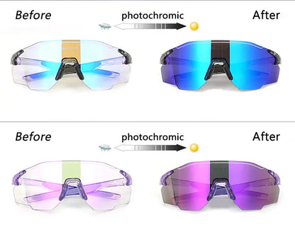 Karos Photochromic Cycling Glasses UV400 Protection Sunglasses Day Night Use Eyewear For Bicycles Fishing Driving Outdoor Hiking
