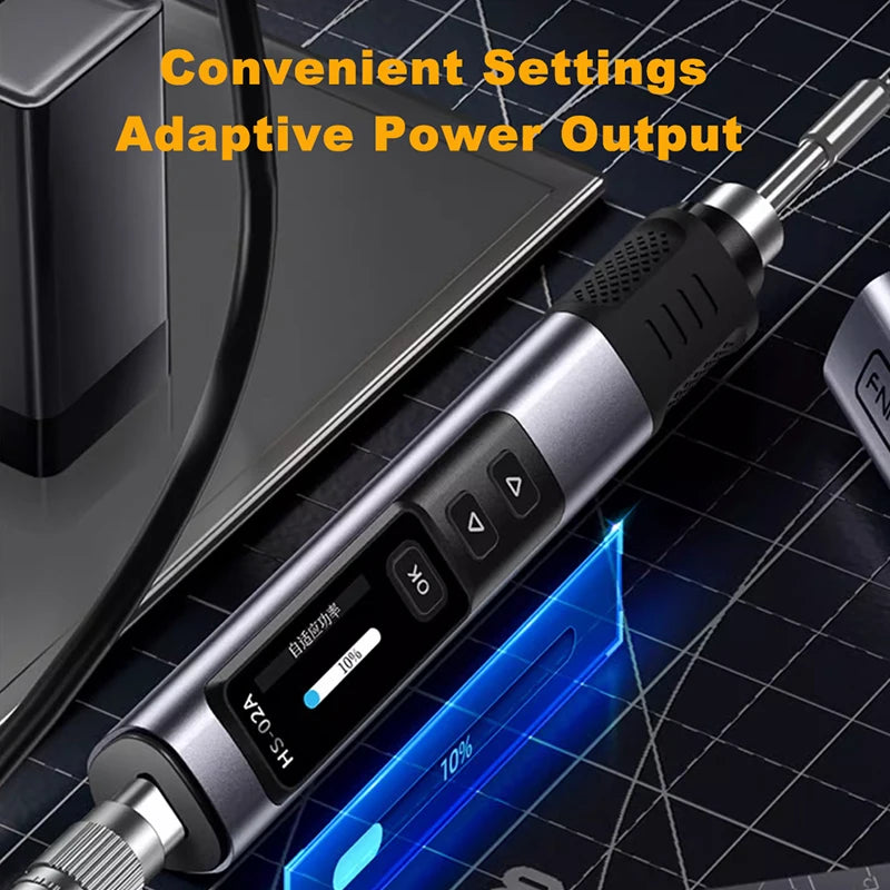 FNIRSI HS-02 Electric Soldering Iron PD100W Power Adjustable 100-450 ℃ Temperature Rapid Heating Repair Portable Toolbox Kit