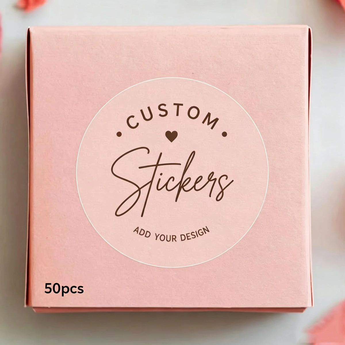 1/50/100PCS Custom Round Waterproof Stickers with Personalized Text & Images for Brand Logo, Product Packaging & Cans Labels