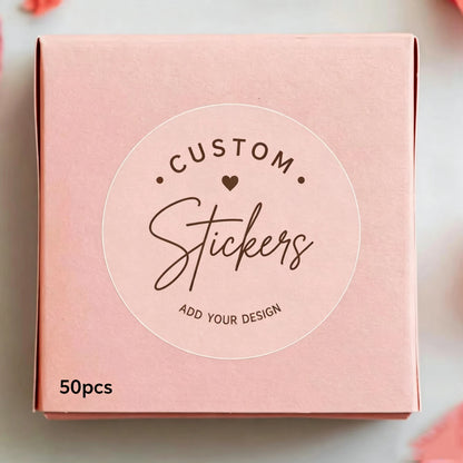 1/50/100PCS Custom Round Waterproof Stickers with Personalized Text & Images for Brand Logo, Product Packaging & Cans Labels