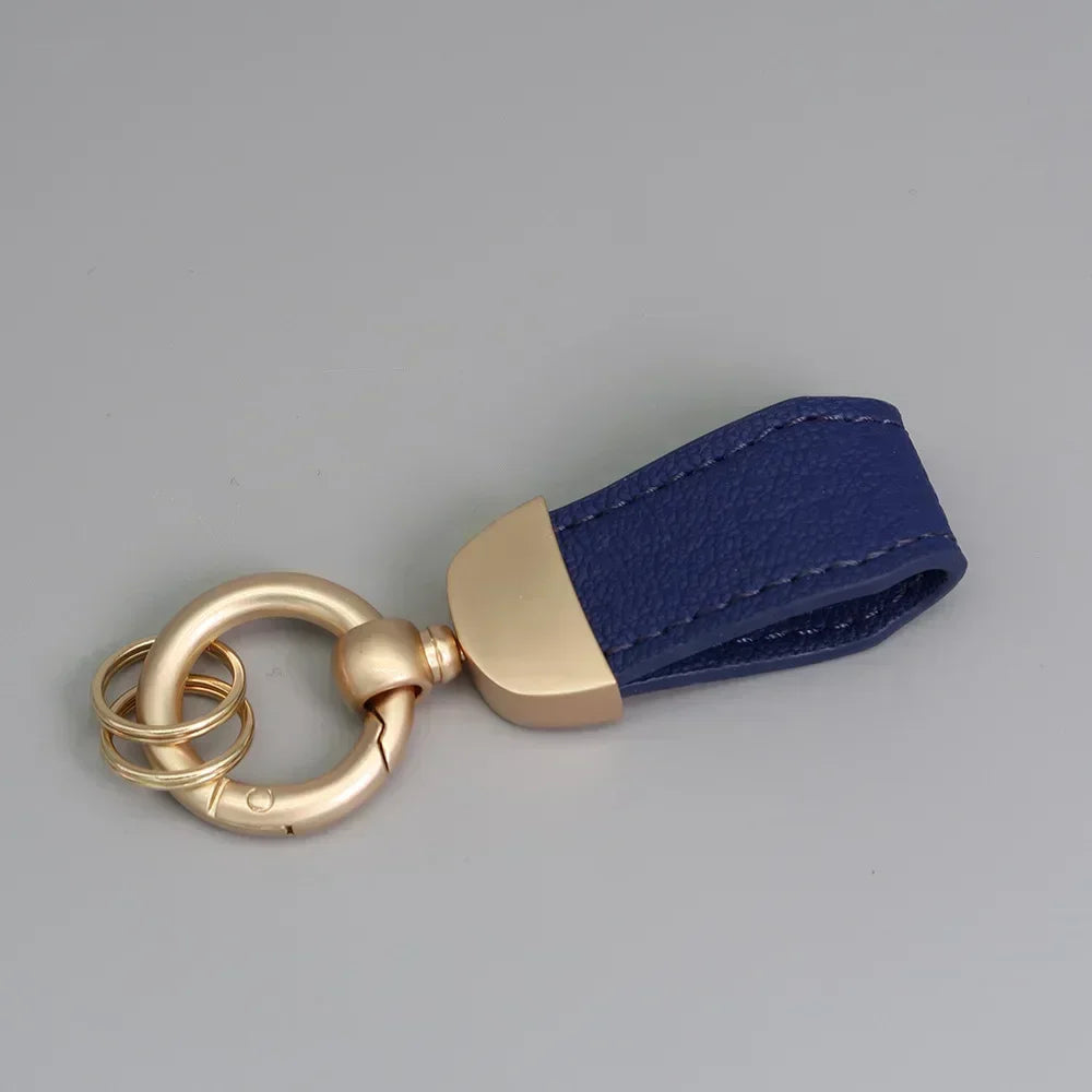 Short Lovely Leather Keychain Vintage Personalized Keyring Custom Logo Name Car Key Holder Chain Laser Engrave Women Charm Gift
