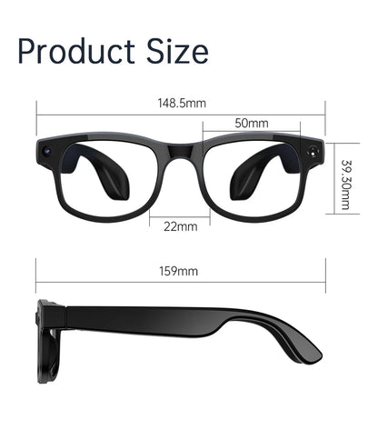 4K HD 800W Pixel Camera Smart Glasses Video Recording AI Photo Recognition Bluetooth Call Voice Translation Sunglasses
