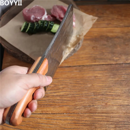 1 KG Chopping Knife 6mm Thickened Handmade Forged Kitchen Bone Knife Butcher Durable Hard Blade Chopper Kitchen Knife Cleaver