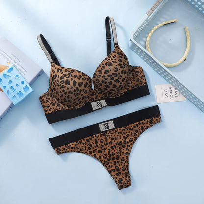 Victoria s Secret Women Bra And Panties Set Lace Push Up Wireless Lingerie Comfortable Breathable Underwear Set