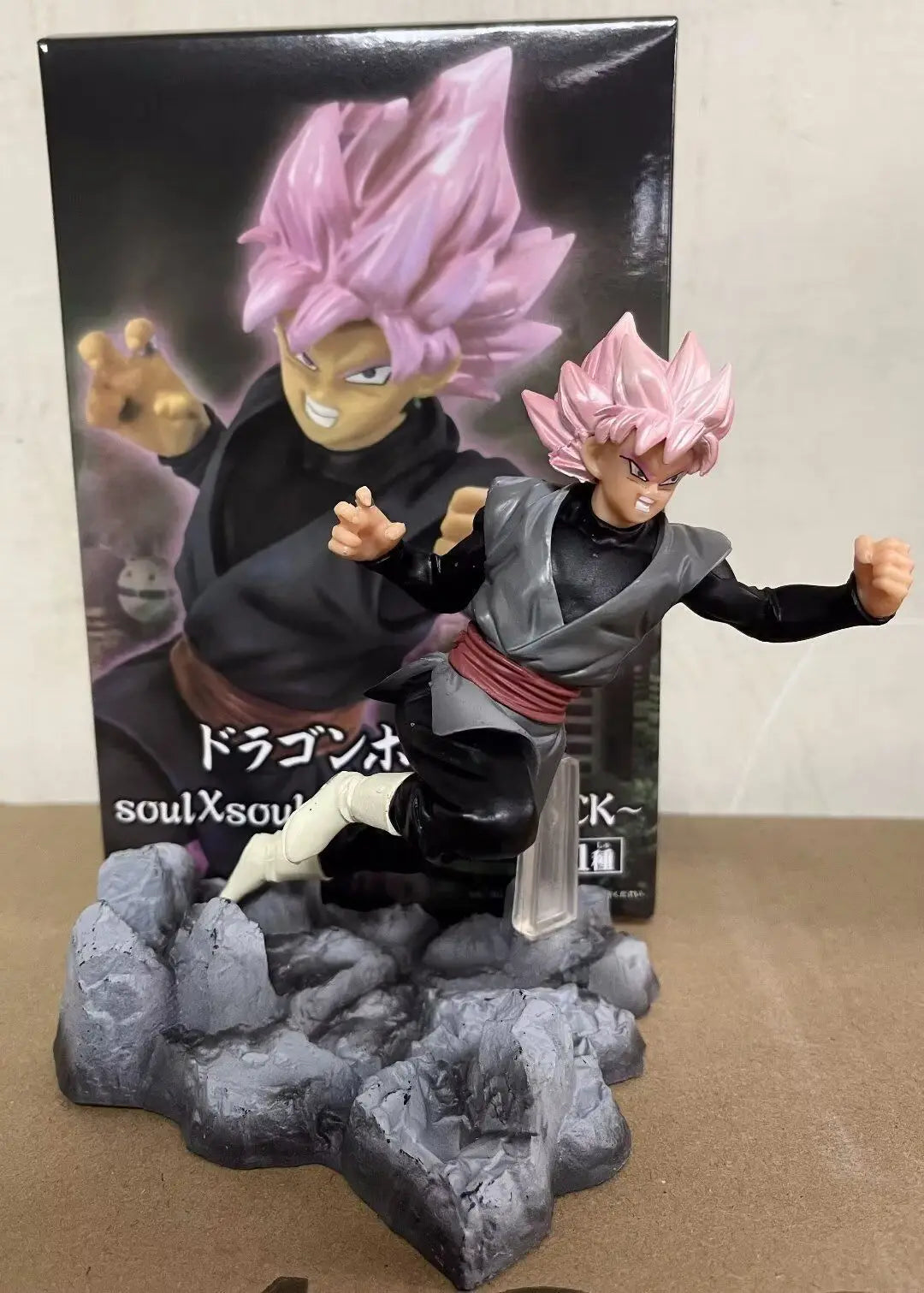 14cm Dragon Ball Goku Torankusu Goku Black Combat Posture Anime Figure Model Statue Collection Desktop Decoration Ornament Toys