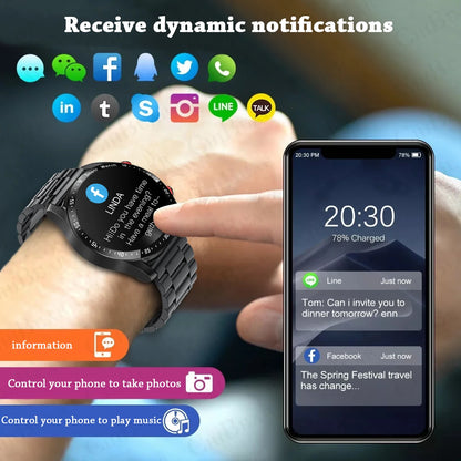 2026 NEW 1.5 inch Smart Watch Men Bluetooth Call Heart Rate ECG Health Fitness Sports Watch Waterproof Business Man Smartwatch