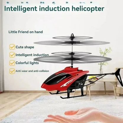 Rechargeable Mini Remote Control Helicopter Wireless Remote Control Infrared Induction Aircraft Children's Toy Aircraft Model