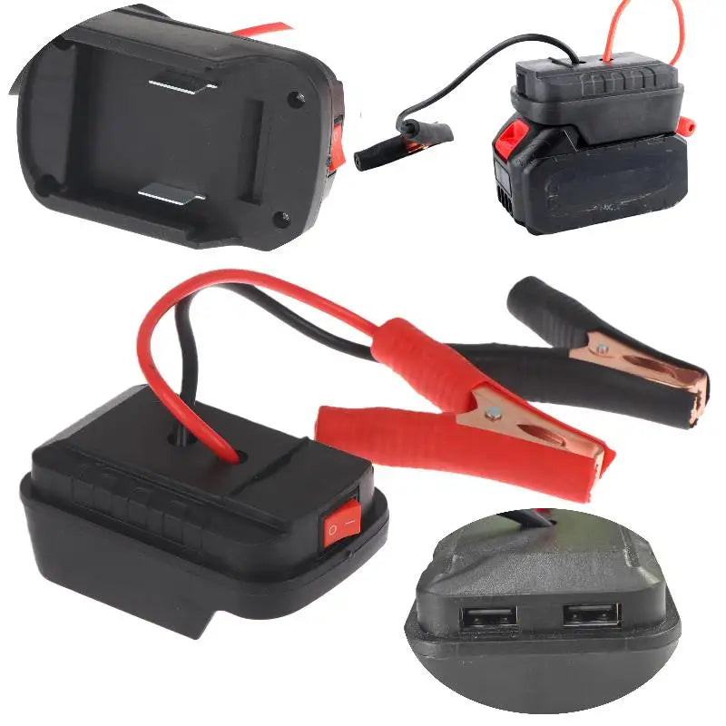 Nowy 1 szt. Awaryjny rozruch Rozruchowe światło Samochodowy rozruch wspomagający do akumulatorów 21 V Zapłonnik samochodowy Adapter rozrusznika z/bez podwójnego portu USB