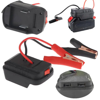 Nowy 1 szt. Awaryjny rozruch Rozruchowe światło Samochodowy rozruch wspomagający do akumulatorów 21 V Zapłonnik samochodowy Adapter rozrusznika z/bez podwójnego portu USB