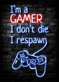 Gaming Neon Eat Sleep Game Repeat  Canvas Posters Gamer Room Decor Canvas Print Art for Home Esports Bedroom Decor Gift Painting